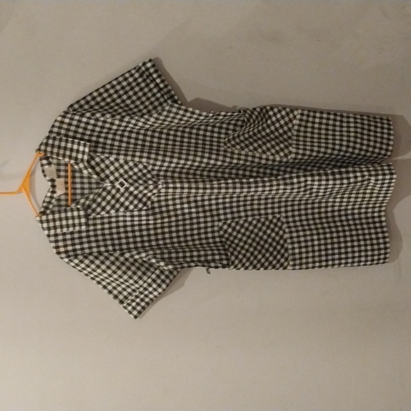 Just For Women Dresses & Skirts - Chic Black and White Gingham Midi Dress